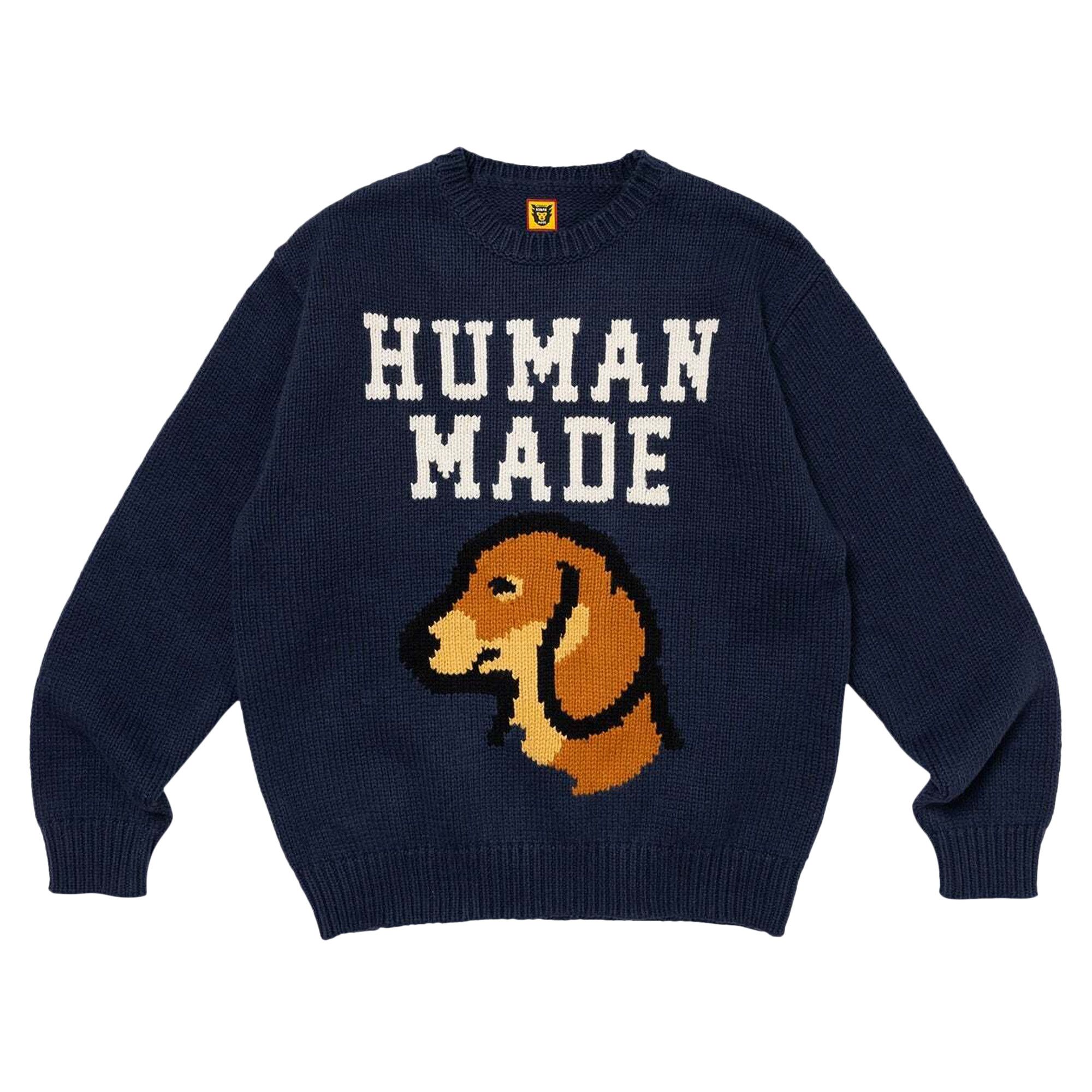 Buy Human Made Dachs Knit Sweater 'Navy' - HM26CS038 NAVY | GOAT