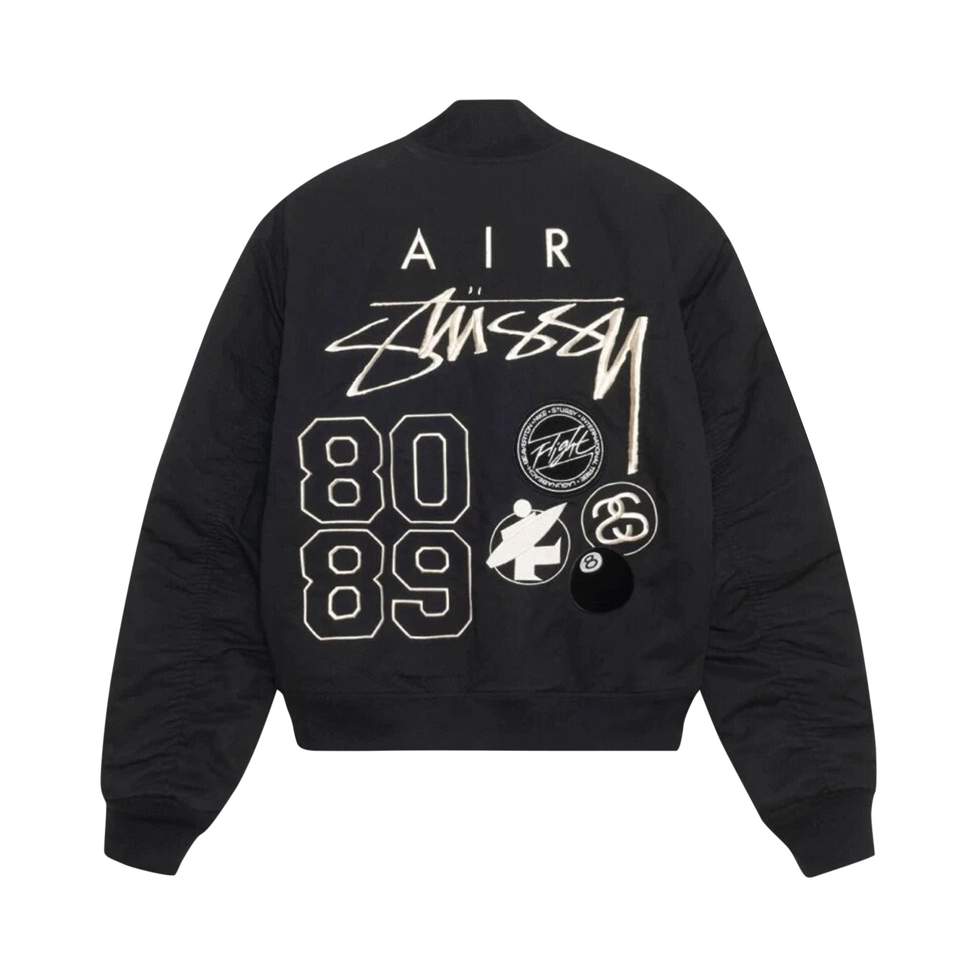 Buy Stussy x Nike Reversible Varsity Jacket 'Black/Sail' - FJ9154