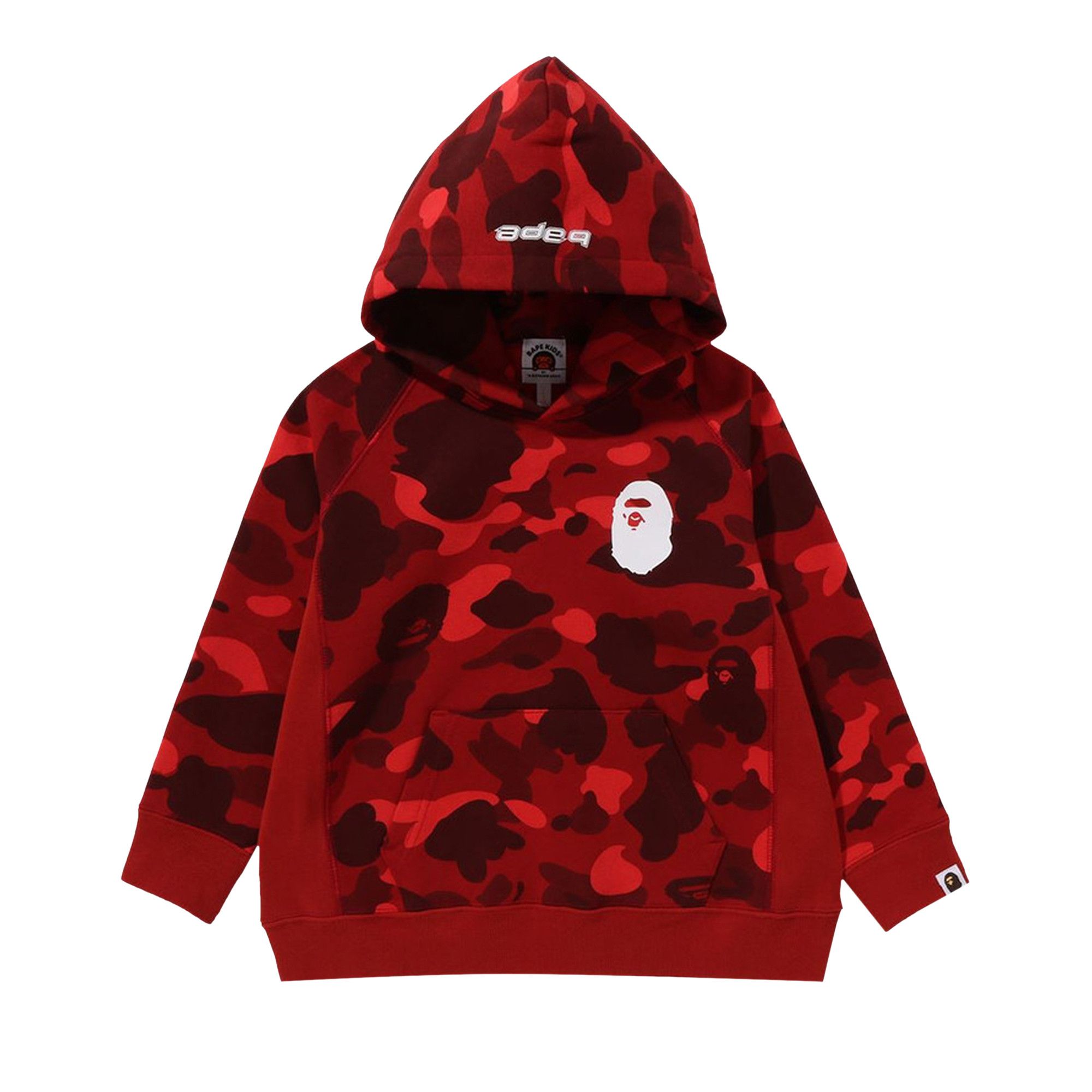 Buy BAPE Kids Color Camo Ape Head Pullover Hoodie 'Red' - 1K30 314