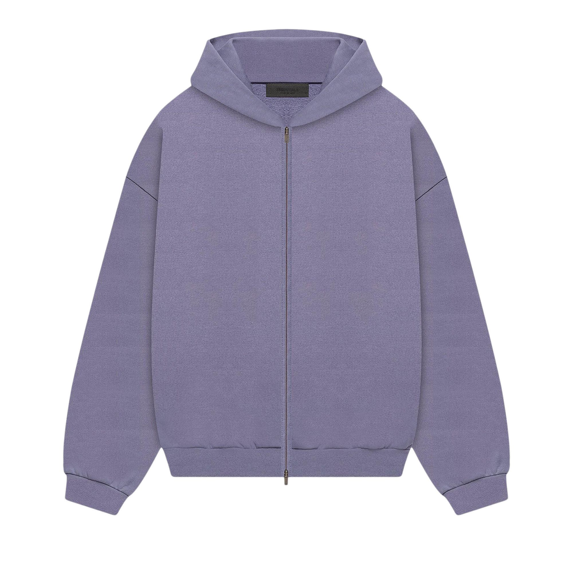 Buy Fear of God Essentials Heavy Fleece Full Zip Hoodie 'Lavender