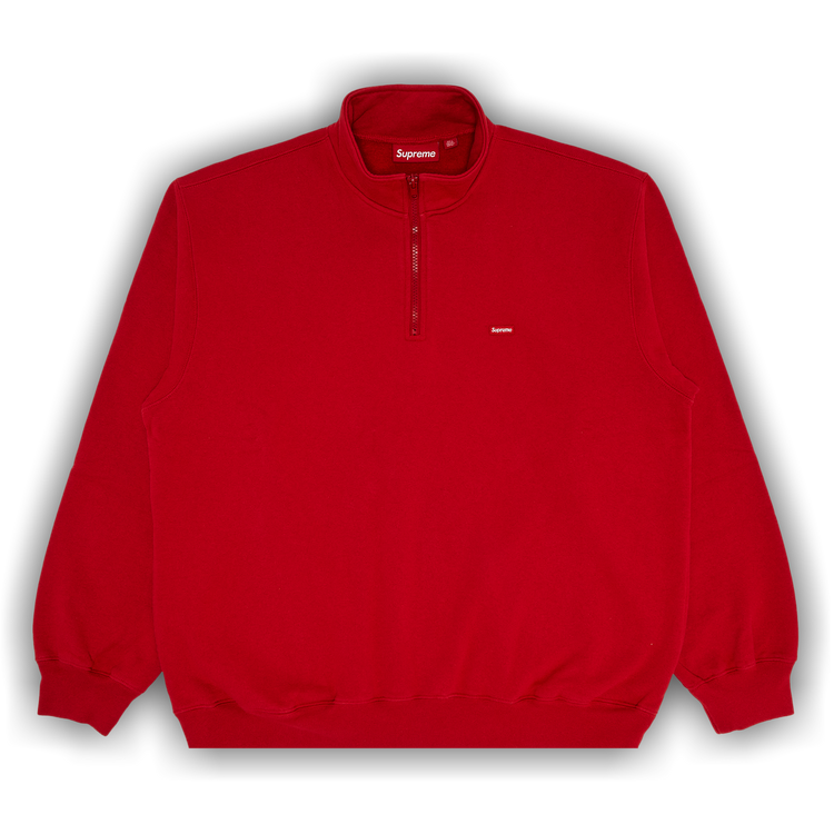 Buy Supreme Small Box Half Zip Pullover 'Red' - SS25SW6 RED | GOAT