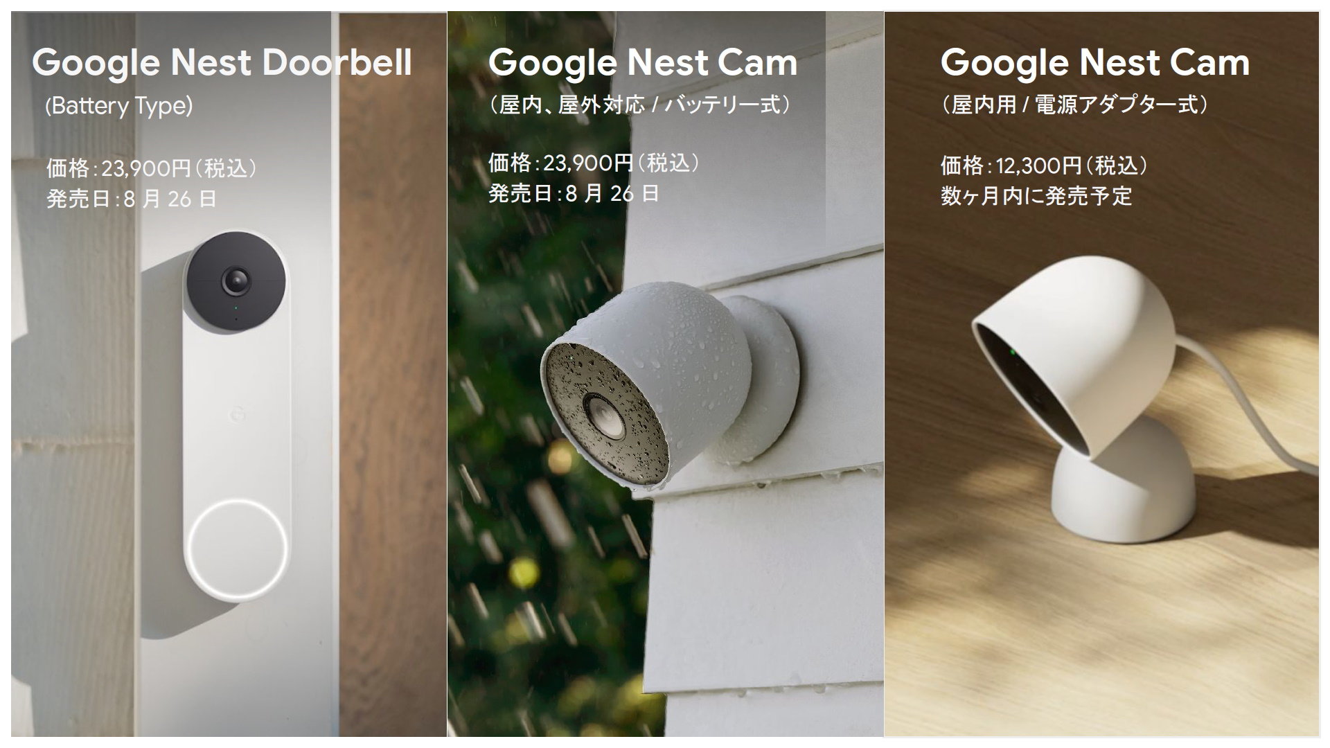 Googleが「見守りカメラ」と「呼び鈴」を日本でも展開 有料サブスク