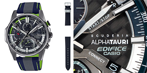 F1マシンの素材を使ったカシオ「エディフィス」発売 アルファタウリと