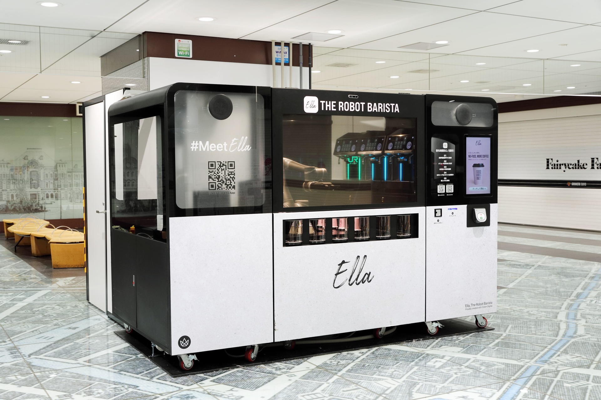 ロボットアームで“コーヒー”を抽出 JR東が東京駅に導入：1時間で約200