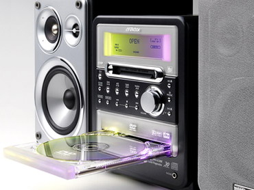 光るトレイでDVD再生も――ビクター、CD/DVD/MDコンポ - ITmedia NEWS