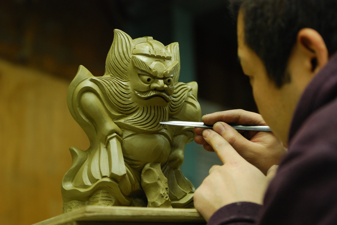 ❙ 鍾馗さん-Shoki of amulet - 鬼瓦工場にある淡路瓦のギャラリー瓦廊