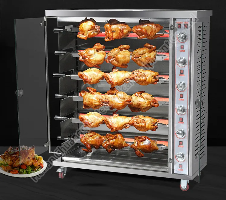 縦型ガスチキンロティサリー機 チキンガスロティサリー機 ロースター