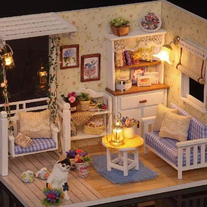 猫との暮らし」ミニチュア ドールハウス ☆完成品☆ - KENSTORE'S