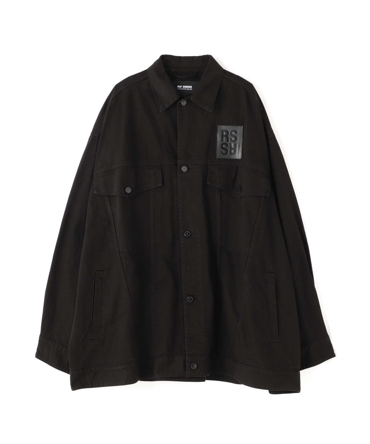 ラフバイラフシモンズ RAF BY RAFSIMONS バック刺繍スタジャン 黒