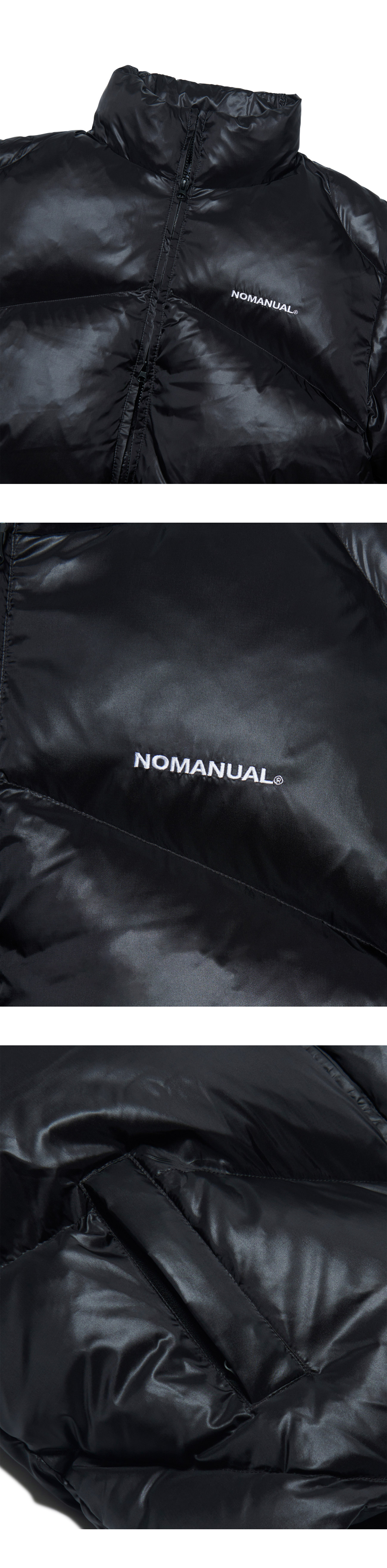 노매뉴얼(NOMANUAL) (23FW)SKADI DUCK DOWN - GLOSSY BLACK - 사이즈