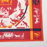 エルメス カレ90 JEUX D'OMBRES 影絵遊び スカーフ シルク レッド