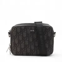 ディオール オブリーク サファリ キャンバスxレザー ショルダーバッグ