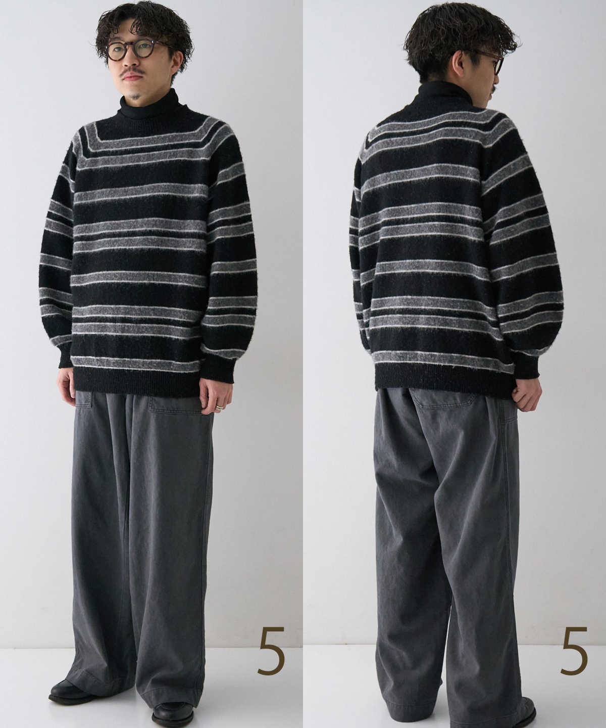 コットンリネン ギャバジン ピグメントバイオ ミリタリートラウザーズ