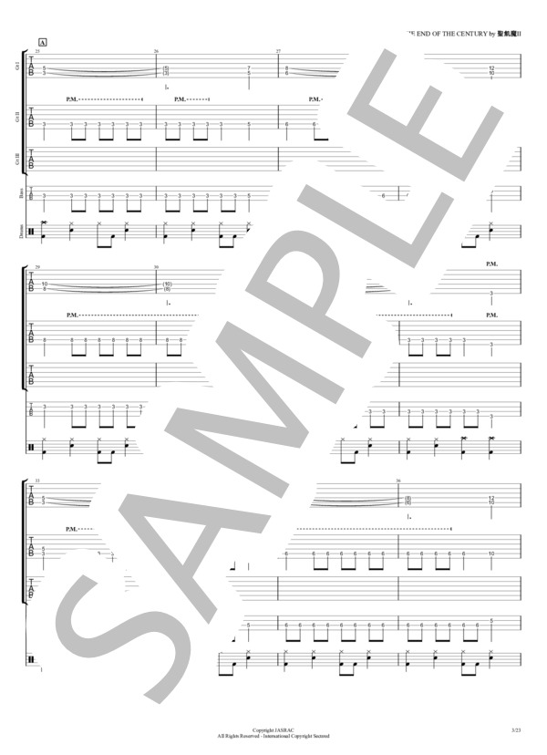 楽譜】THE END OF THE CENTURY / 聖飢魔Ⅱ (バンドスコア / 入門〜初級