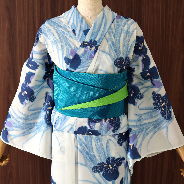 楽天市場】[ 洗える 浴衣 ] 菖蒲（ウスブルー/104-337-009-70）ゆかた
