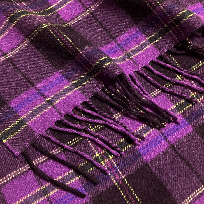 ラルフローレン パープルレーベル カシミア チェック柄 マフラー
