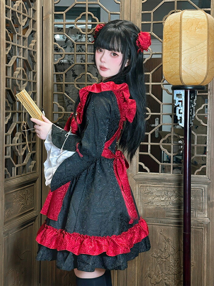 楽天市場】メイド服 チャイナ ワンピース 中華風 ロリータ コスプレ