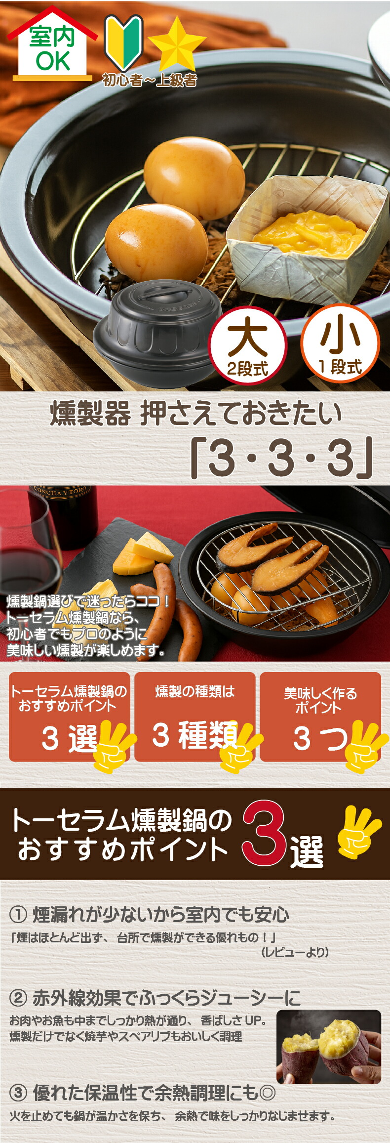 楽天市場】燻製器 家庭用 燻製機 燻製 キット 焼芋メーカー 焼き芋