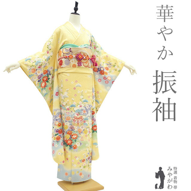 楽天市場】【中古】 振袖 リサイクル 着物 正絹 成人式 フォーマル 金