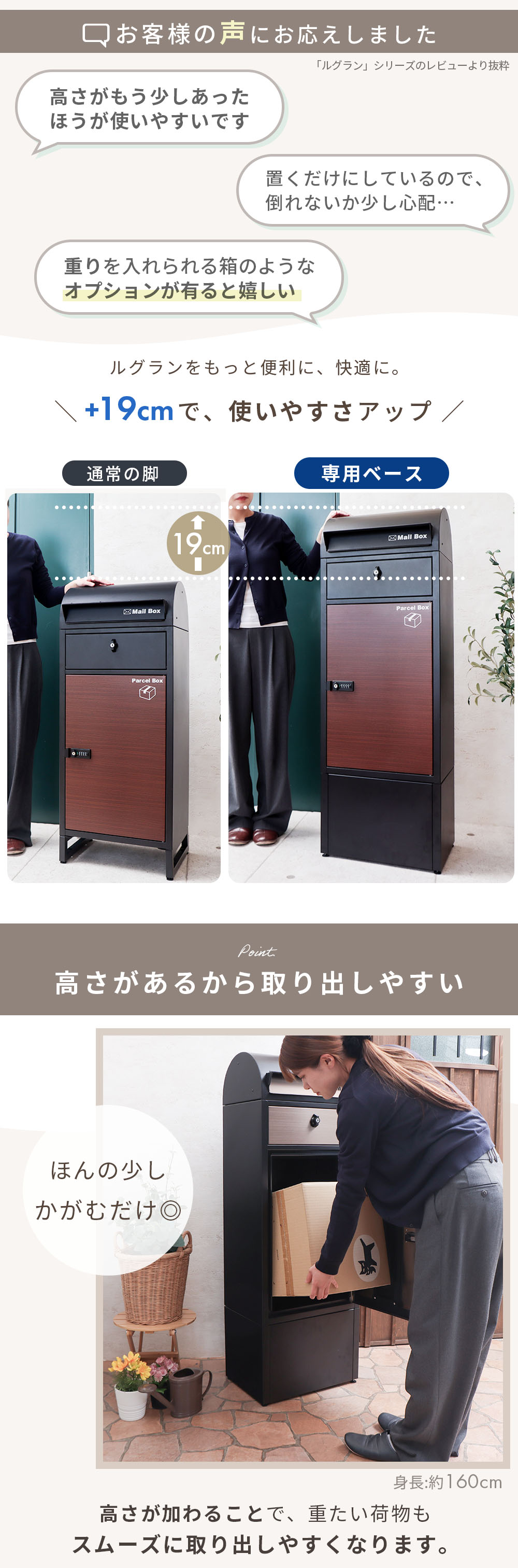 宅配ボックス 専用 オプションベース単品 Le-grand-（ルグラン