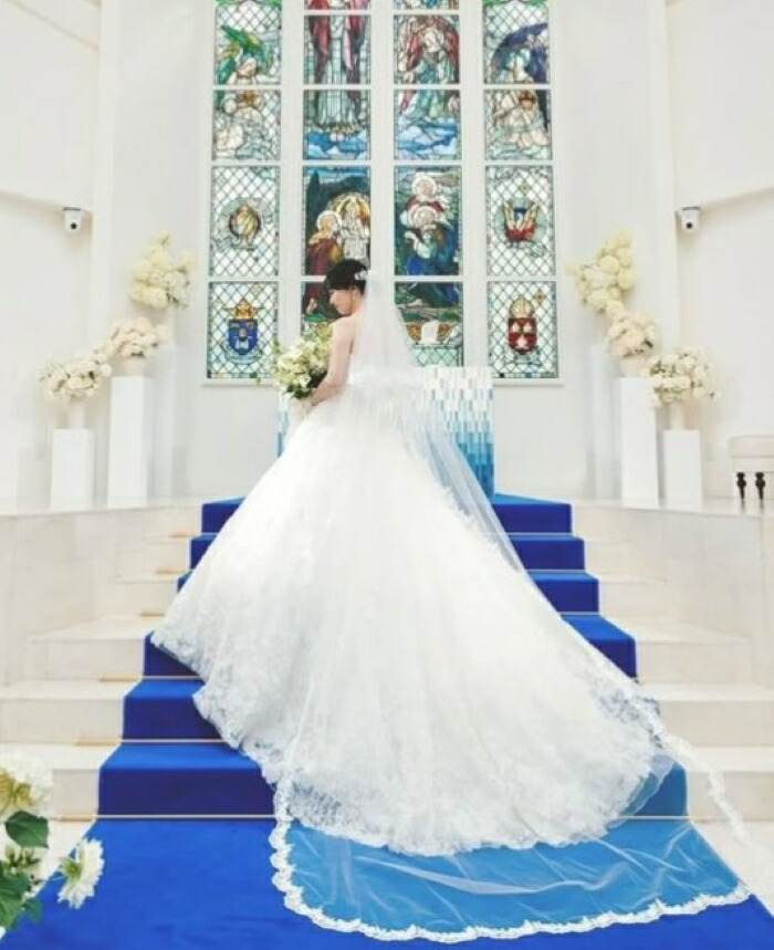 楽天市場】【3mくっきり刺繍ベール】【エレガントな後ろ姿】ロング