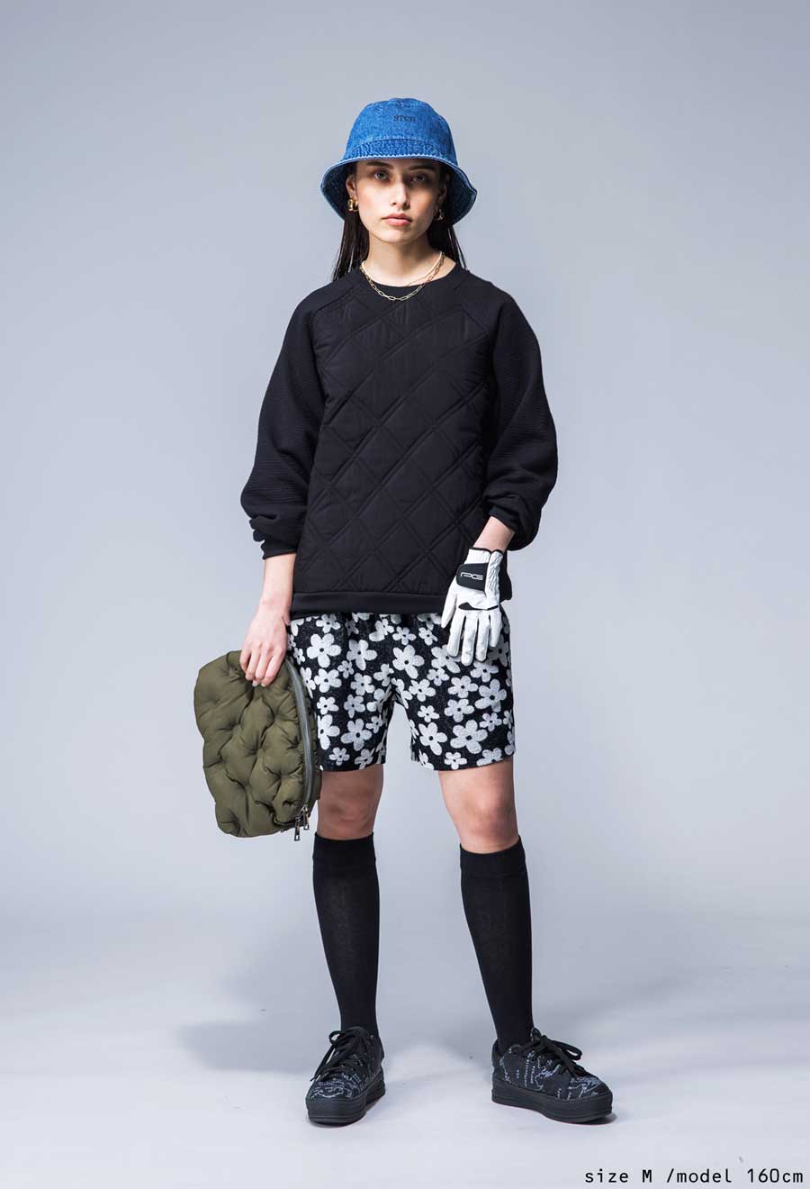 再入荷予定有!ANTIQUA GOLF×STCH 花柄 ハーフパンツ レディース 送料