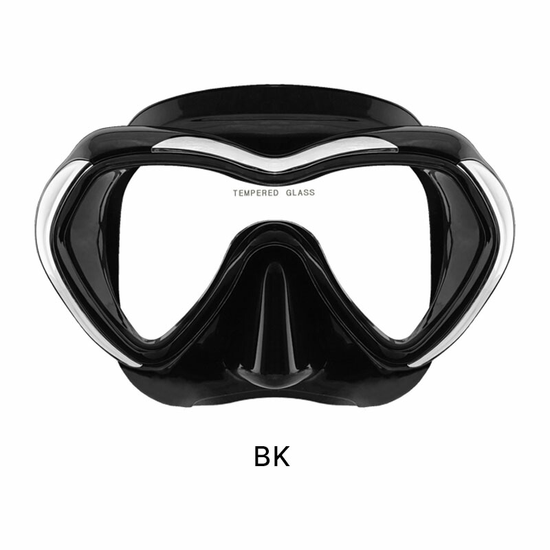 ダイビング マスク 一眼 シリコン 日本人向けフィッティング ブラック