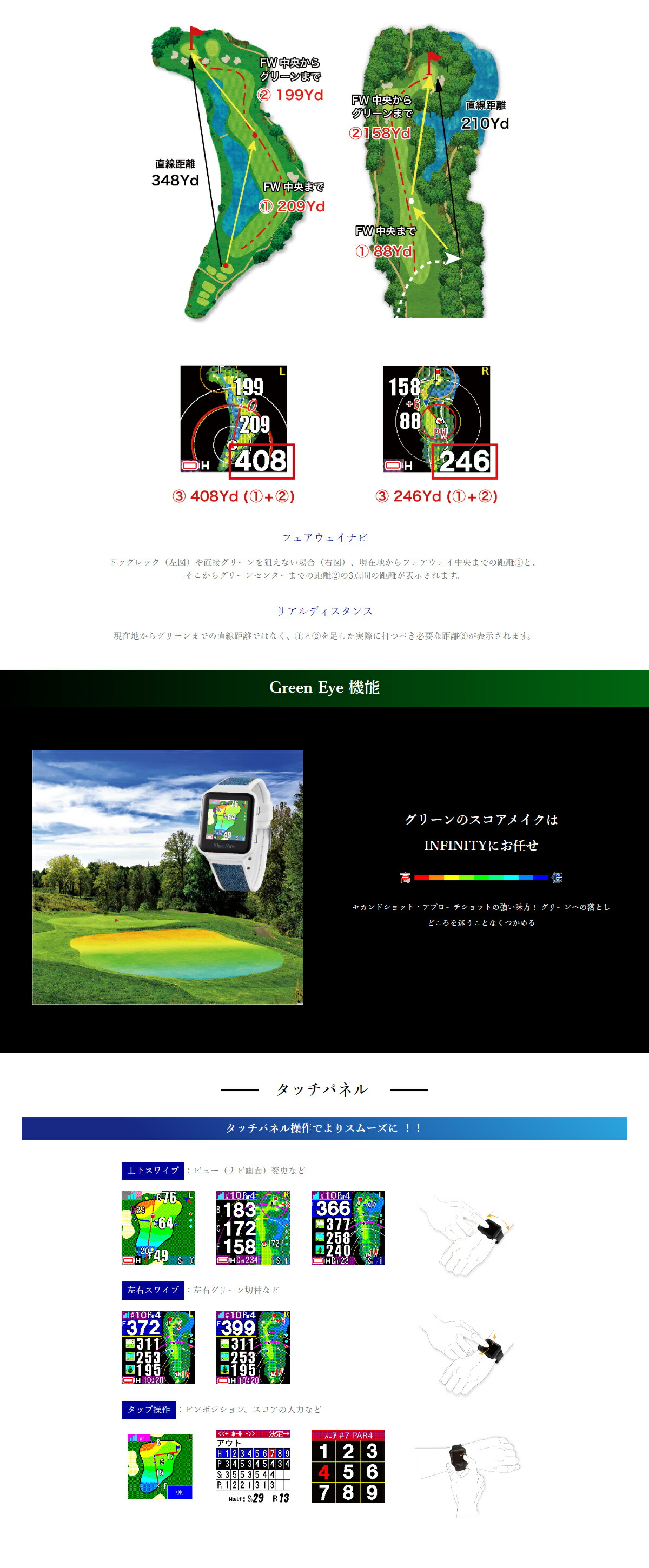 ショットナビ Shot Navi AIR EX エアーEX 腕時計型 GPS ゴルフナビ