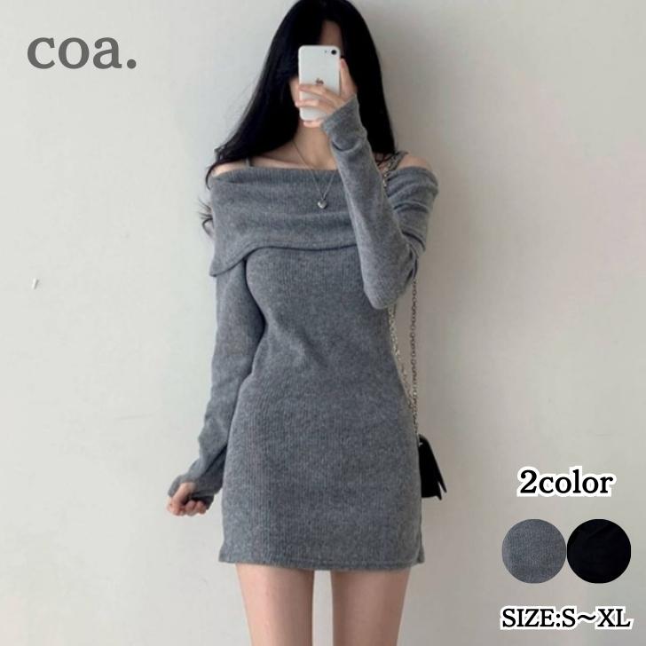 楽天市場】ニットワンピース タイトワンピース レディース ミニ丈