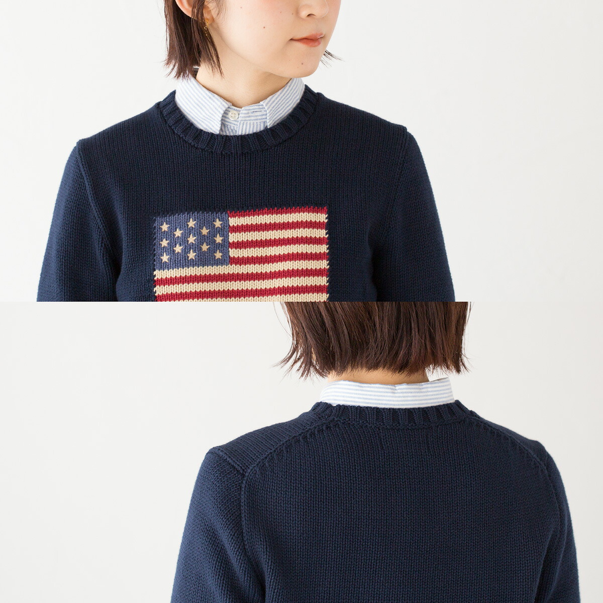 ポロ ラルフローレン ボーイズ 星条旗 コットン ニット POLO RALPH