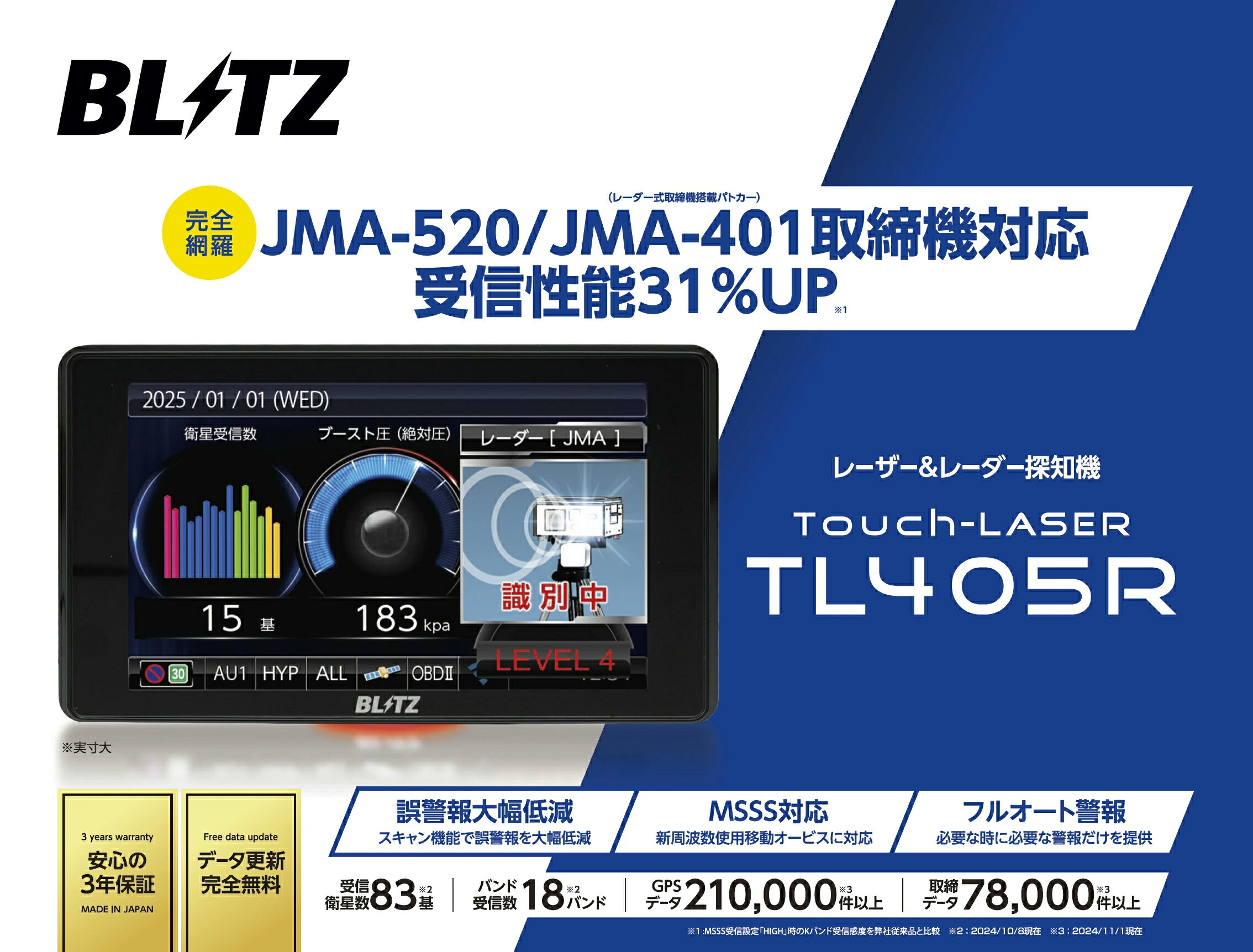 楽天市場】【JMA-600(NTG-962) 最新取締機に対応! 】 ブリッツ