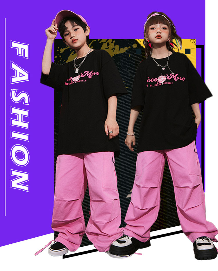 楽天市場】ピンク キッズダンス衣装 tシャツ セットアップ k-pop 衣装
