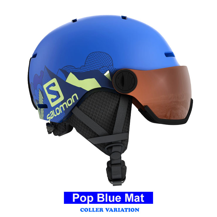 SALOMON サロモン キッズ ヘルメット GROM VISOR バイザー付き