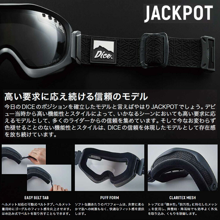 2025 DICE ダイス BANK バンク スノーボード ゴーグル BK40895 カラー