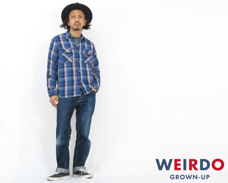 楽天市場】WEIRDO ウィアード チェーン刺繍 長袖 チェック ワーク