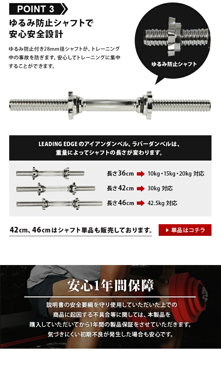 楽天市場】アイアンダンベル 片手40kg 単品/2個セット 各種 LE-IDB40