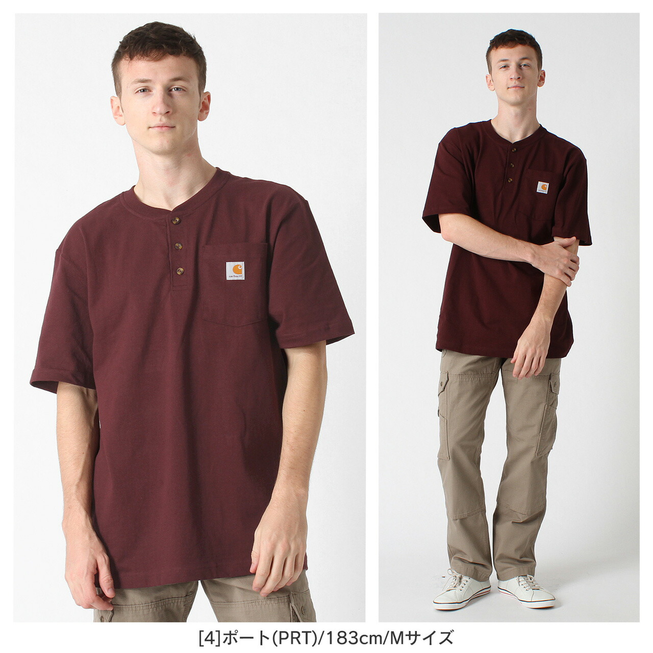 楽天市場】【送料無料】 Carhartt カーハート ヘンリーネック tシャツ