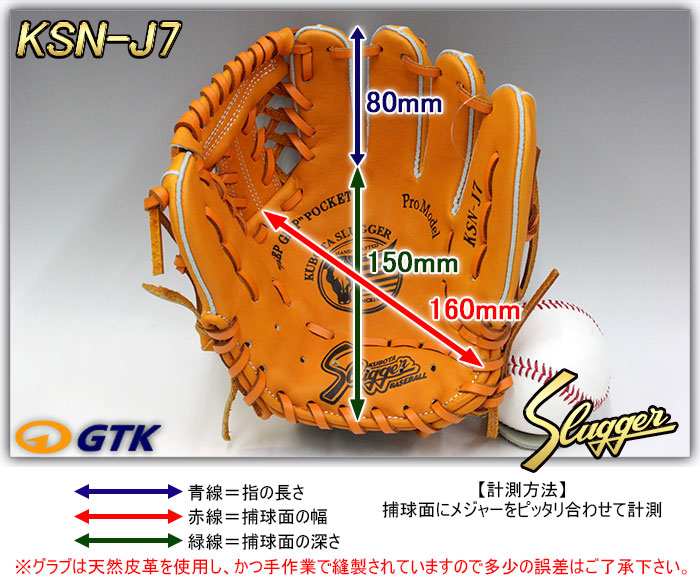 久保田スラッガー少年野球 軟式グローブ KSN-J7 オレンジ M2ラベル
