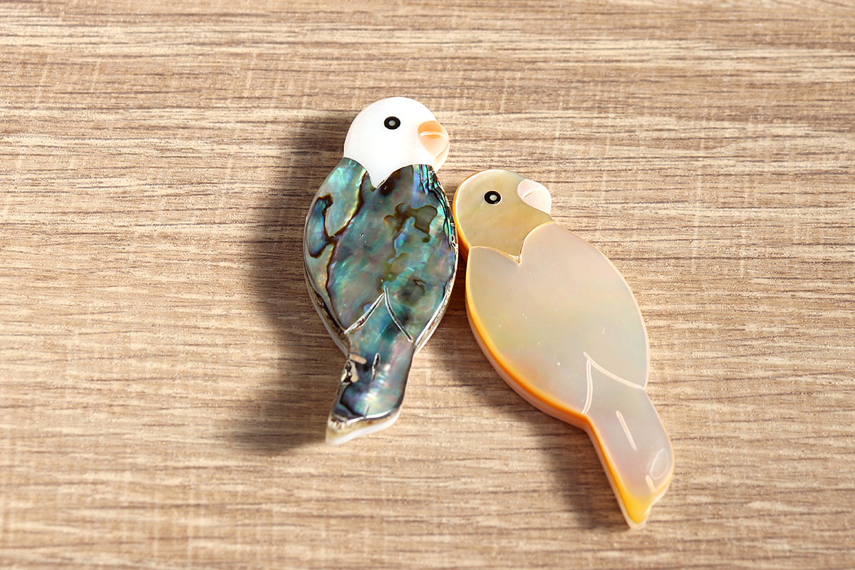 楽天市場】ペア箸置き インコ 白 黒 セット てふ 桐箱入り 手作り 天然