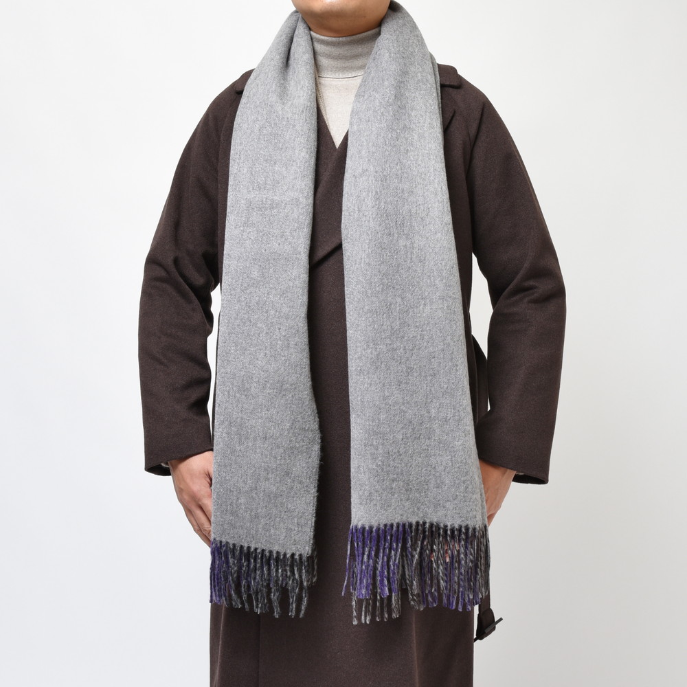 SALE】Joshua Ellis（ジョシュア エリス）カシミアチェック×ソリッド