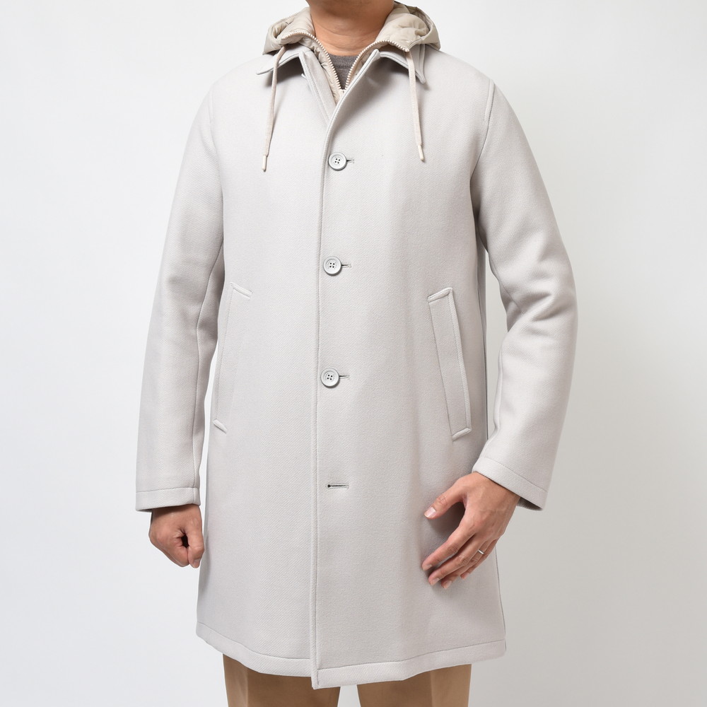 SALE】HERNO（ヘルノ）ウールナイロンダイアゴナルライトツィード