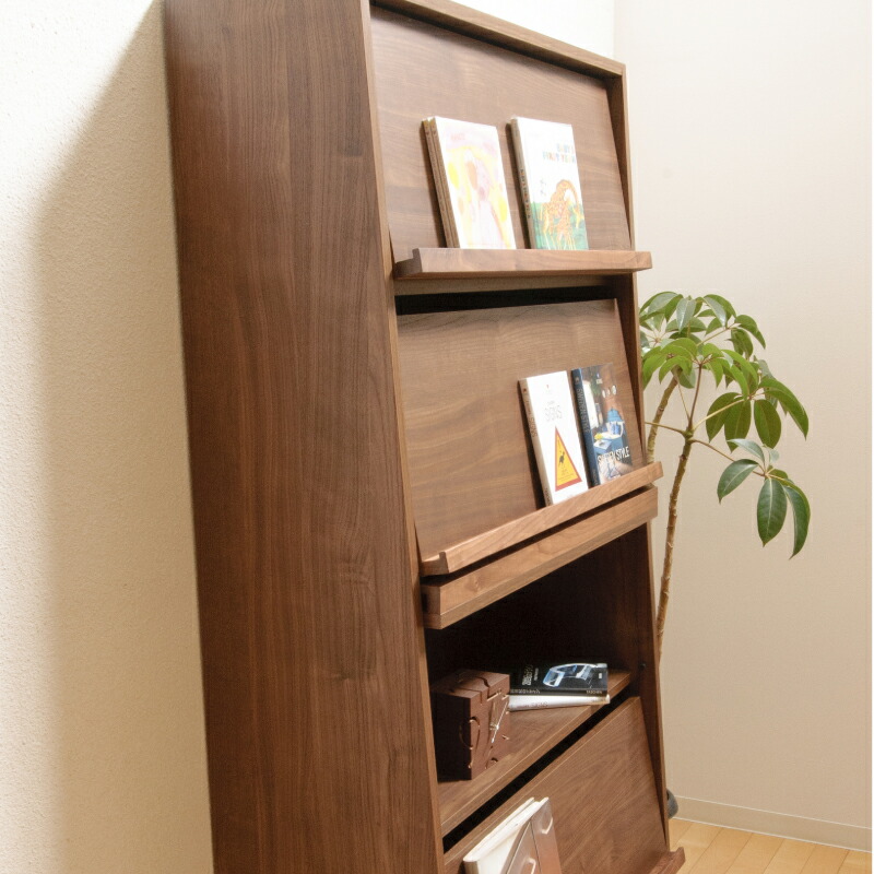 楽天市場】シェルフ 本棚 書庫 ブックシェル 90 日本製 完成品 木製