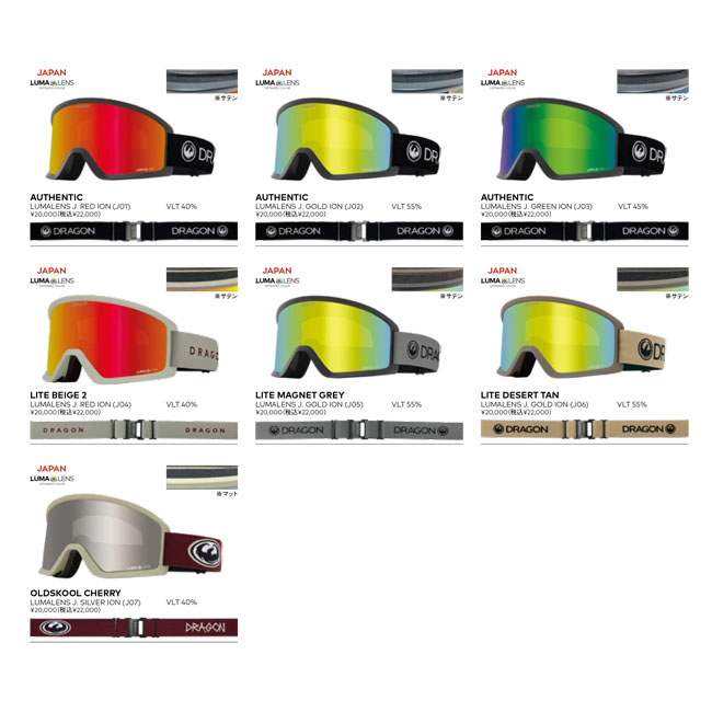楽天市場】DRAGON ゴーグル DX3 AUTHENTIC / LL J.RED ION (J01) 25-26