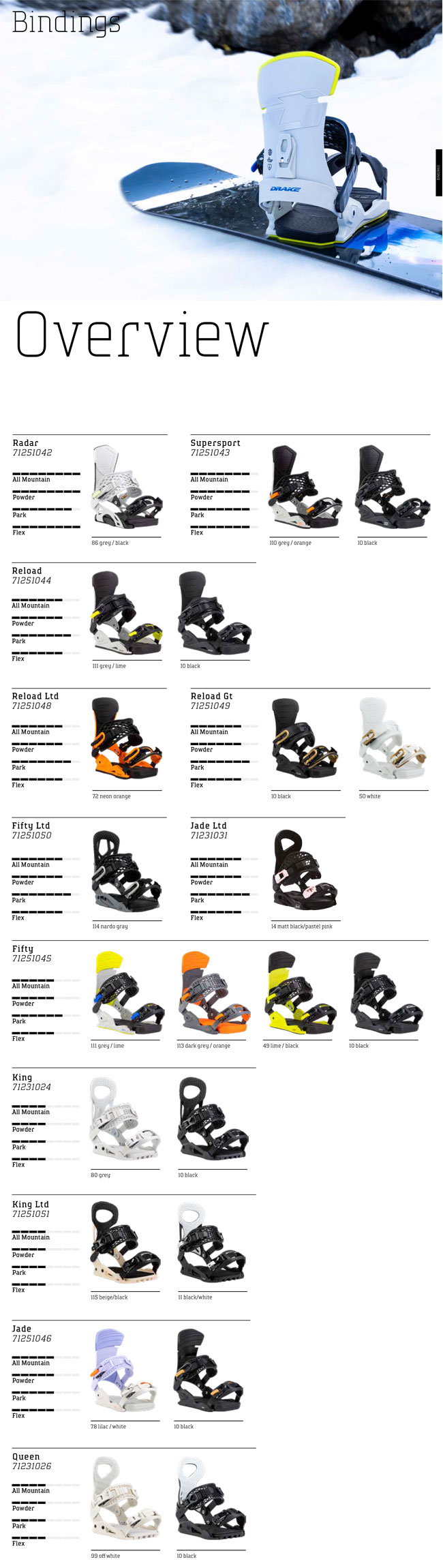 楽天市場】ドレイク ビンディング DRAKE FIFTY LTD 25-26 フィフティー