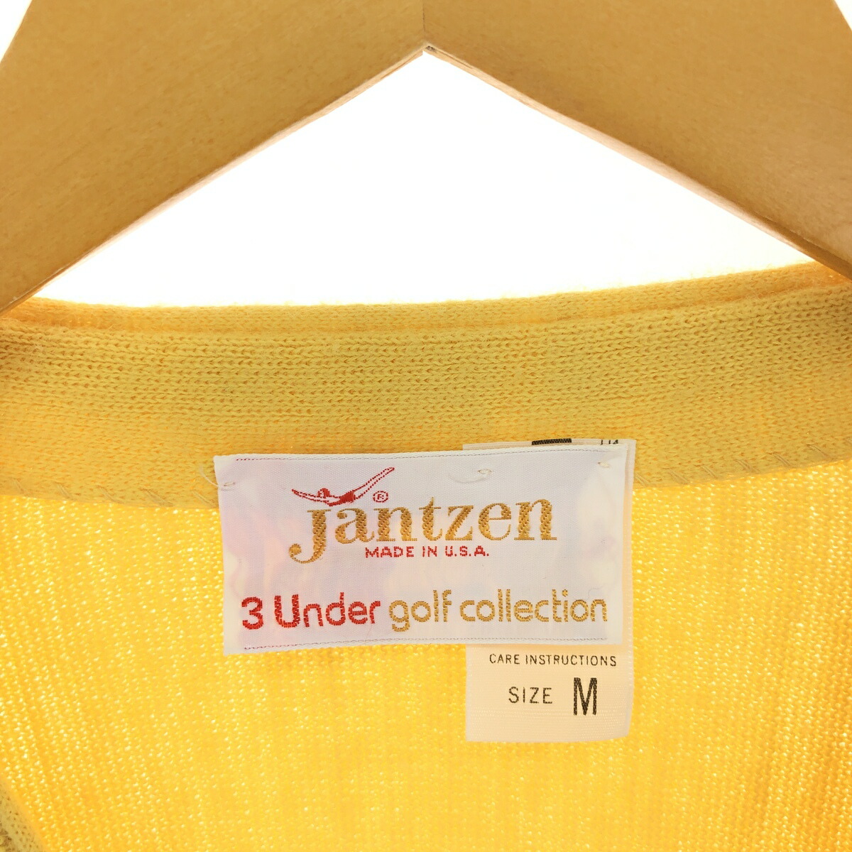 古着 70年代 ジャンセン Jantzen ニットカーディガン USA製 メンズM