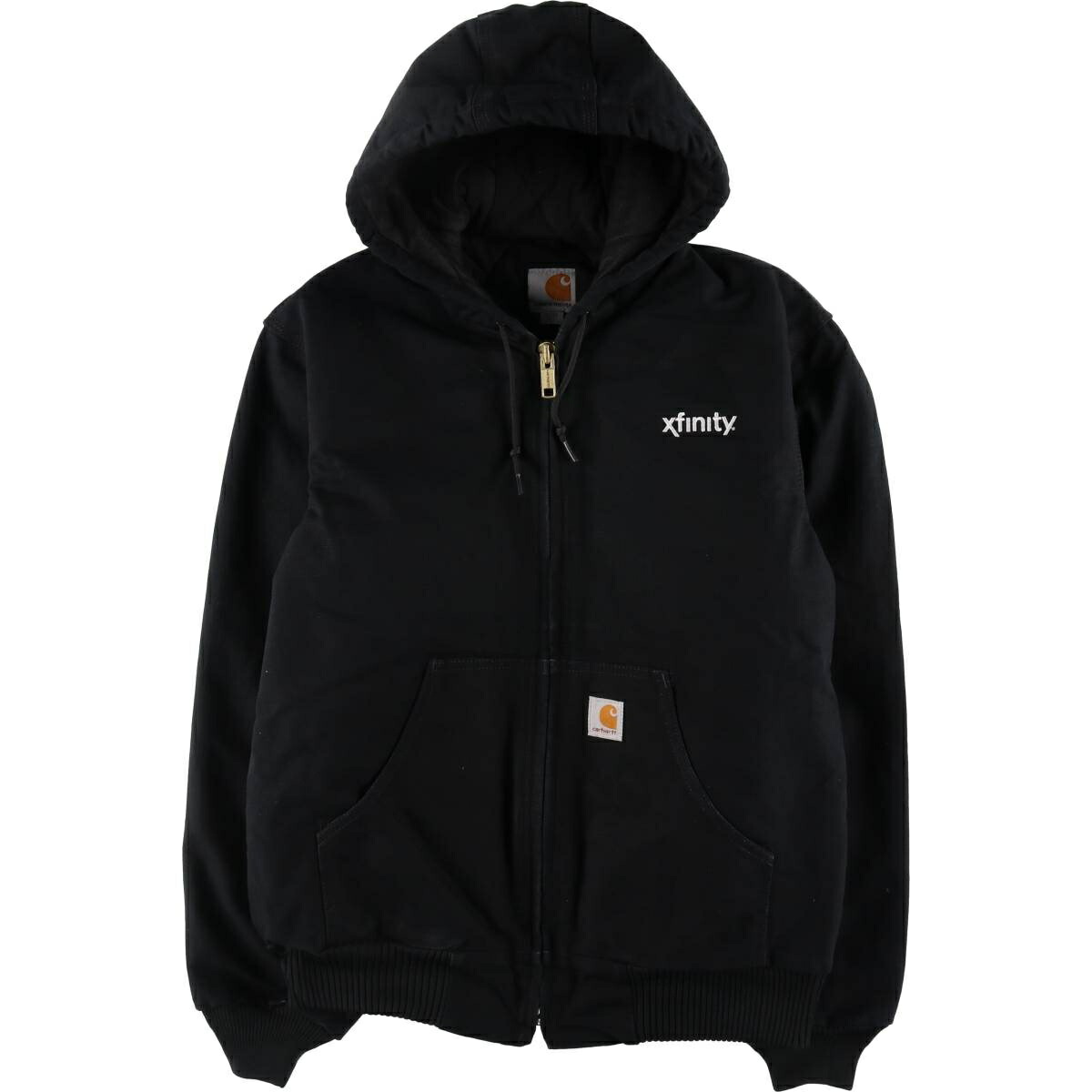 USA製carhartt カーハート【M】アクティブジャケット ブラック 黒 90