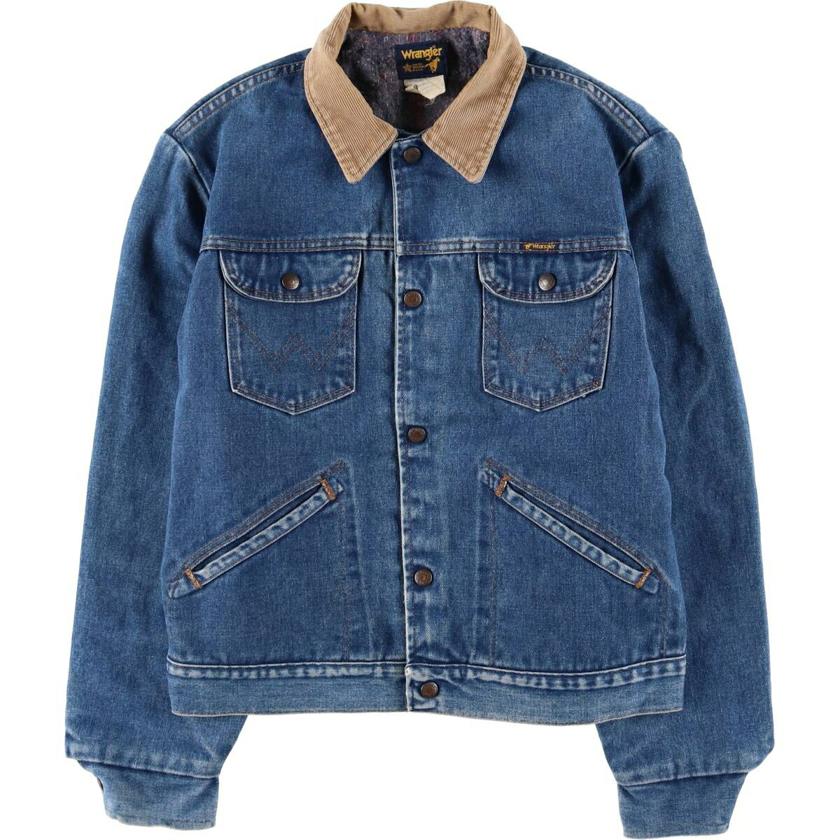 古着 80年代 ラングラー Wrangler デニムジャケット USA製 メンズM相当