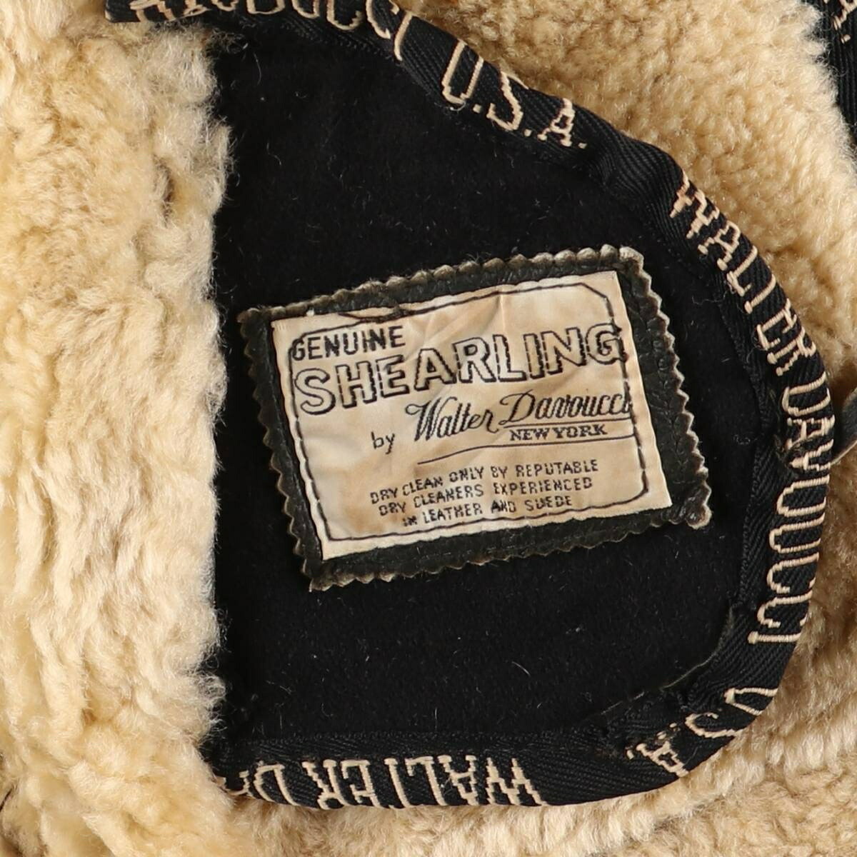 古着 WALTER DAVOUCCI B-3タイプ シープスキン ムートンジャケット