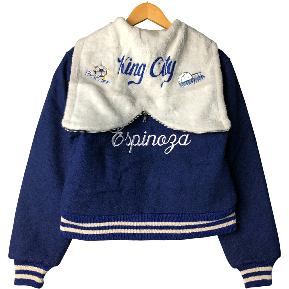 古着 80年代 TROPHY JACKETS フード付き セーラーカラー 中綿入り