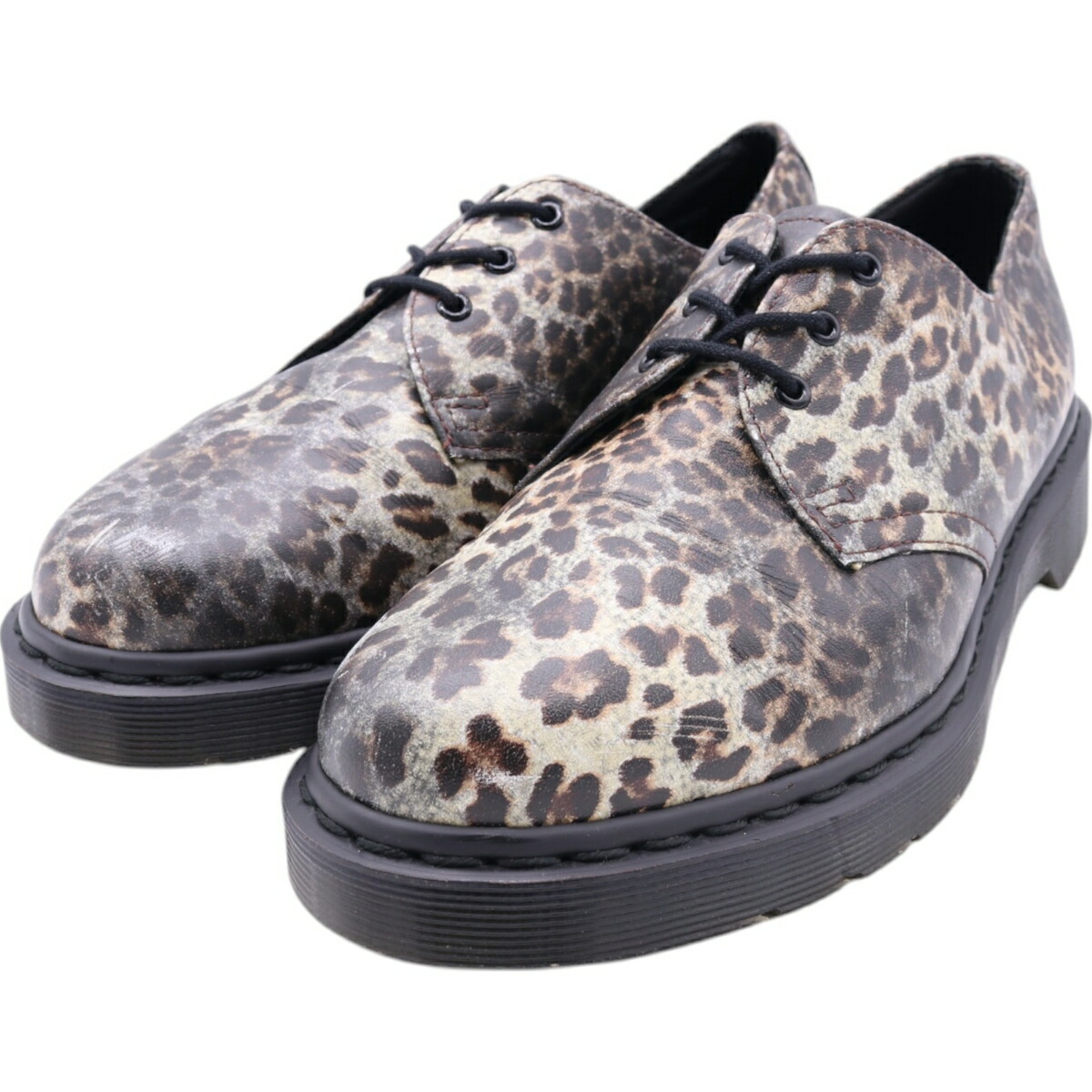 古着 ドクターマーチン Dr.Martens レオパード柄 ヒョウ柄 3ホール